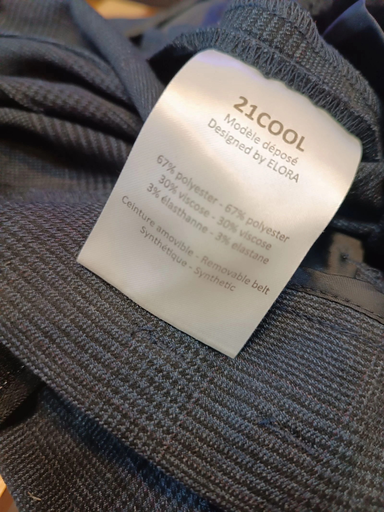 Pantalón de vestir cigarro con estampado y cinturón Elora XS – photo 8